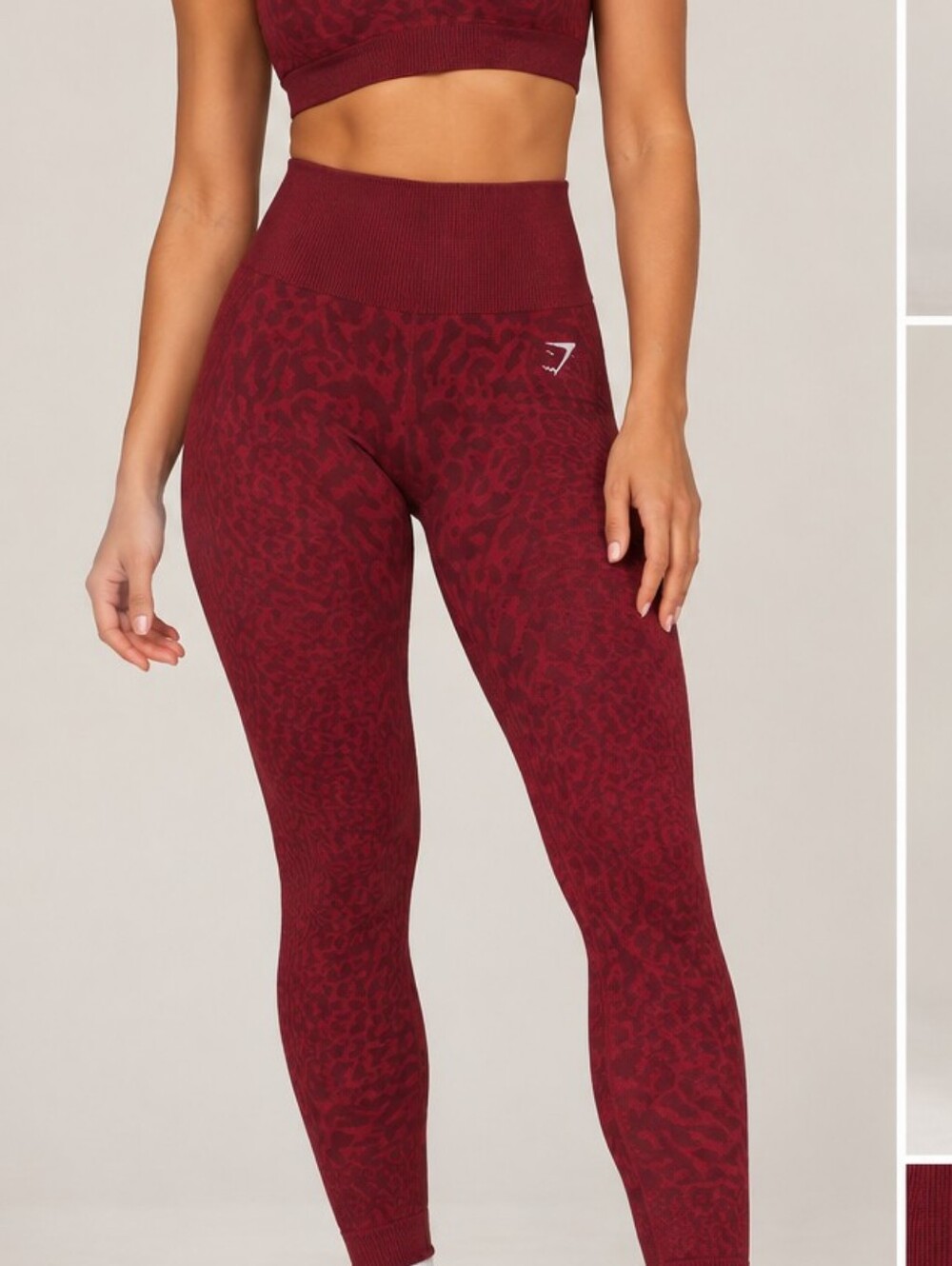 Gymshark Seamless Adapt Leggings - Red - Animal Print